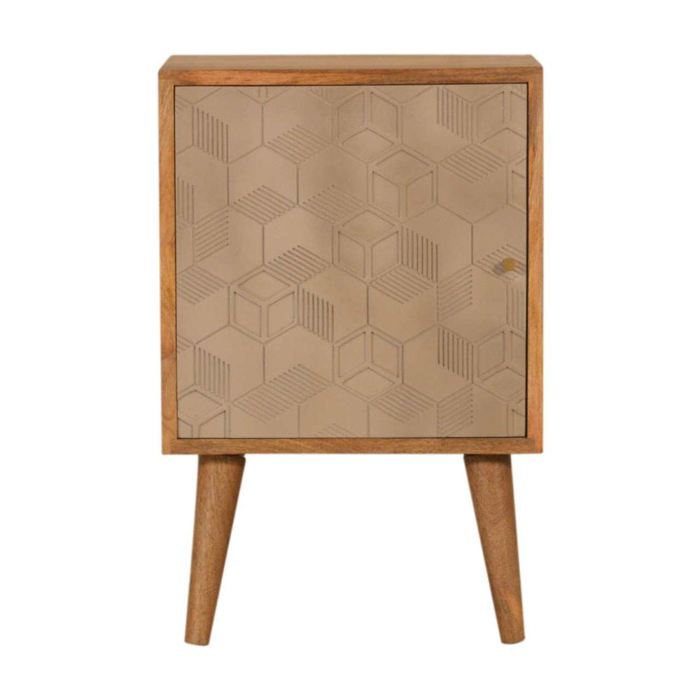 Acadia Bedside made from solid mango wood with nordic legs and two drawers