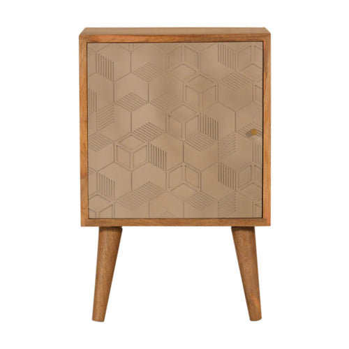 Acadia Bedside made from solid mango wood with nordic legs and two drawers