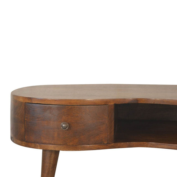 Modern Chestnut Wave Coffee Table for living room