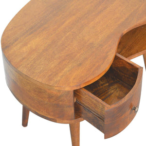 Chestnut Wave Coffee Table chestnut finish and curved wave design