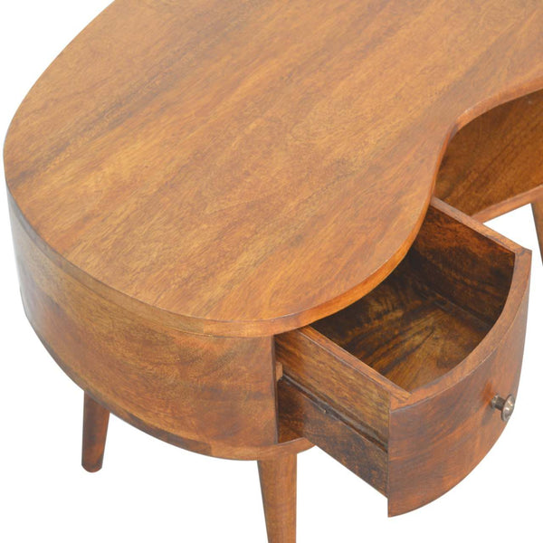 Chestnut Wave Coffee Table chestnut finish and curved wave design