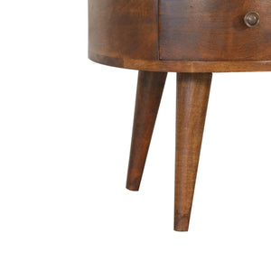 Chestnut Wave Coffee Table with open storage compartment