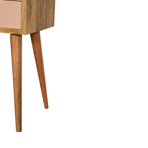 Solid mango wood Mini Blush bedside table