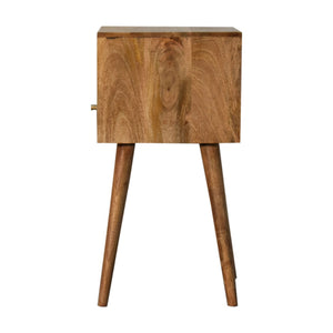 Blush pink hand painted bedside table with drawer
