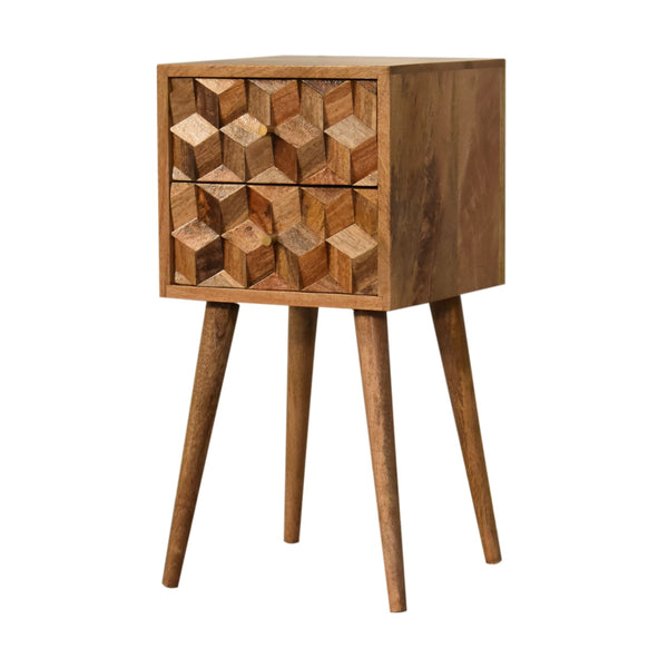 Compact wooden bedside table for modern bedroom