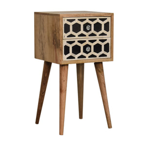 Mini Bone Inlay Bedside Table bedroom storage