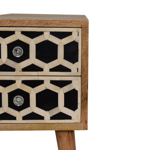 Mini Bone Inlay Bedside Table Nordic style legs