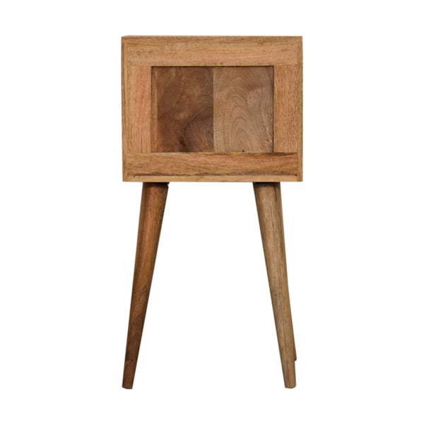 Mini Bone Inlay 2 Drawer Bedside Table front view