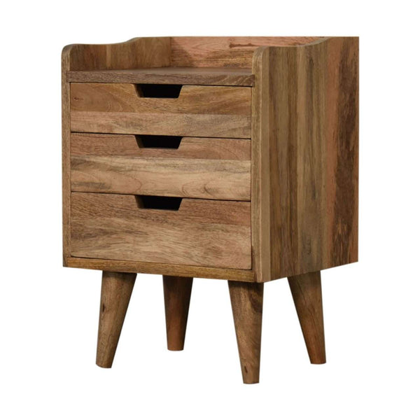 Oak-ish Small Gallery Back Bedside - My Store
