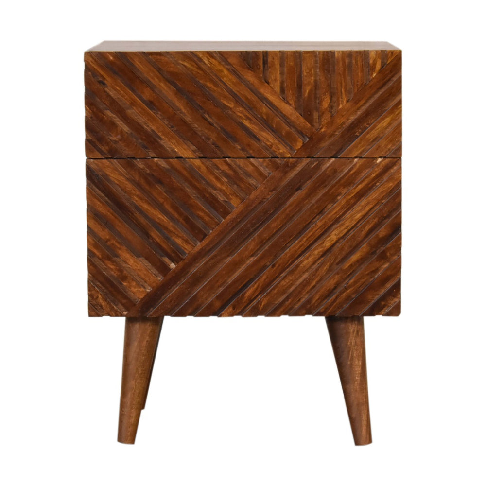 Chestnut Lille bedside table for modern bedroom storage