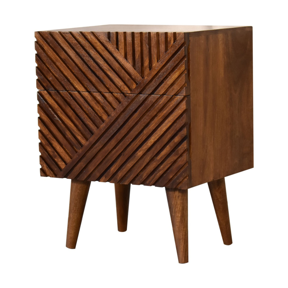 Chestnut Lille bedside table for modern bedroom storage
