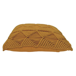 Two Esmi mustard cushions for sofa and bedroom décor