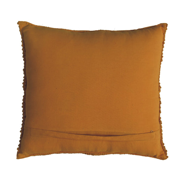 Esmi mustard cushion with textured woven finish