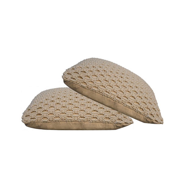 Myra natural white cushions set of two