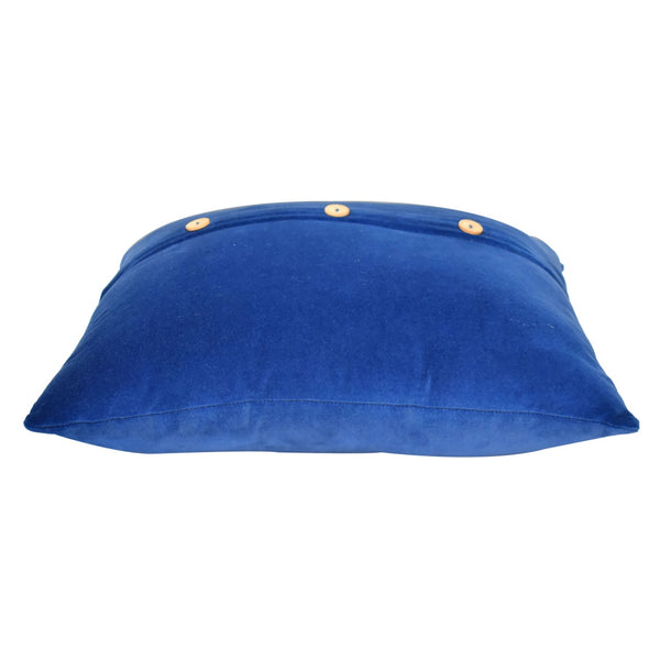 Quinn Cushion Set of 2 – Royal Blue Velvet Button-Down Cushions