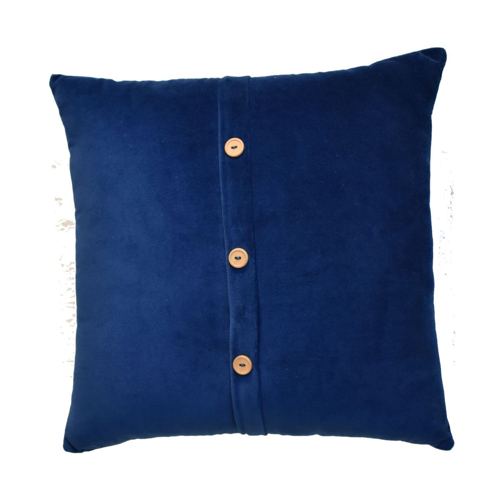 Quinn Cushion Set of 2 – Royal Blue Velvet Button-Down Cushions