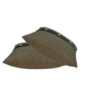 Quinn Cushion Set of 2 - Green Olive Tartan & Green Velvet
