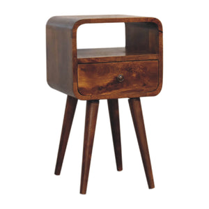 Mini Chestnut Curve Open Bedside - alternate view