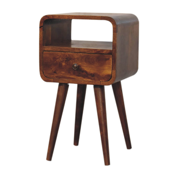 Mini Chestnut Curve Open Bedside - alternate view