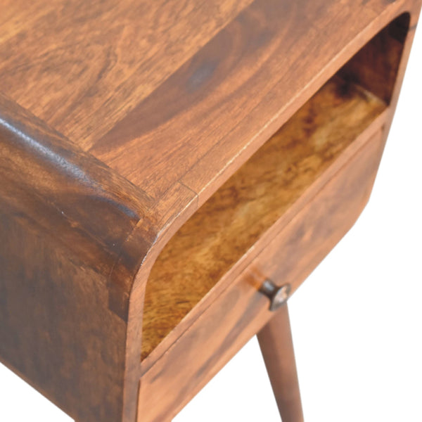 Mini Chestnut Curve Open Bedside - alternate view