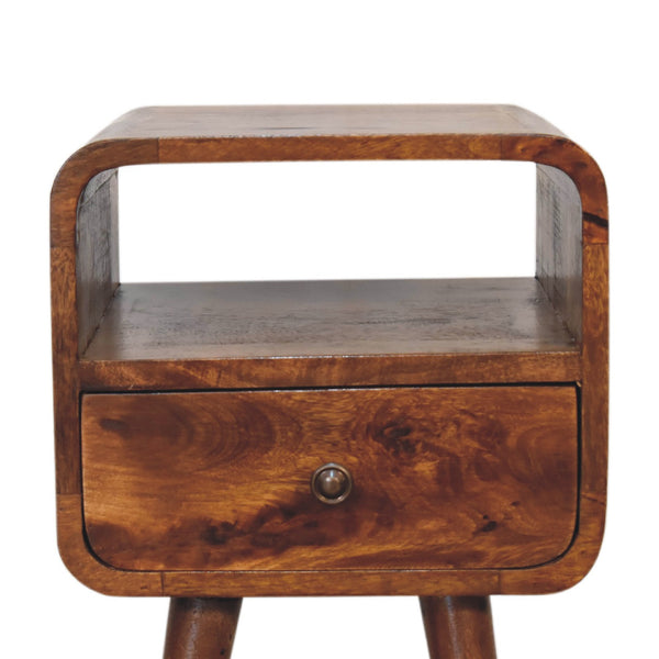 Mini Chestnut Curve Open Bedside - alternate view