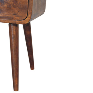 Mini Chestnut Curve Open Bedside - detail view