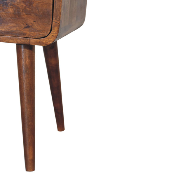 Mini Chestnut Curve Open Bedside - detail view