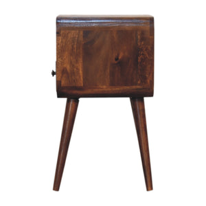 Mini Chestnut Curve Open Bedside - detail view
