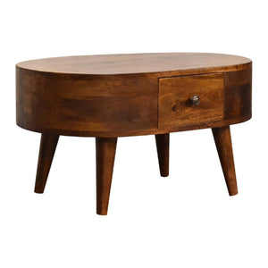 Mini Chestnut Rounded Coffee Table - My Store