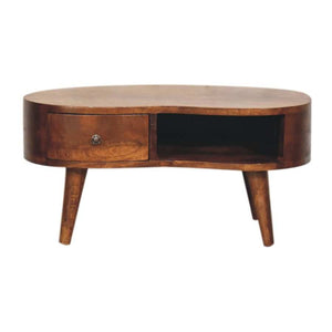 Mini Chesnut Wave Coffee Table - My Store