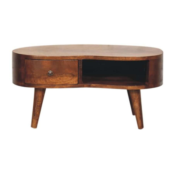Mini Chesnut Wave Coffee Table - My Store
