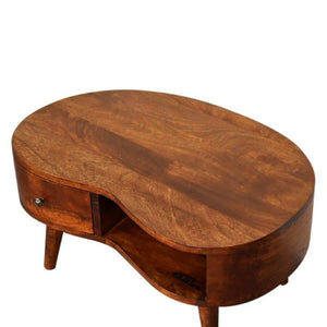 Mini Chesnut Wave Coffee Table - My Store
