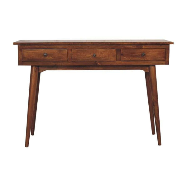 Large 3 Drawer Chestnut Console - My Store