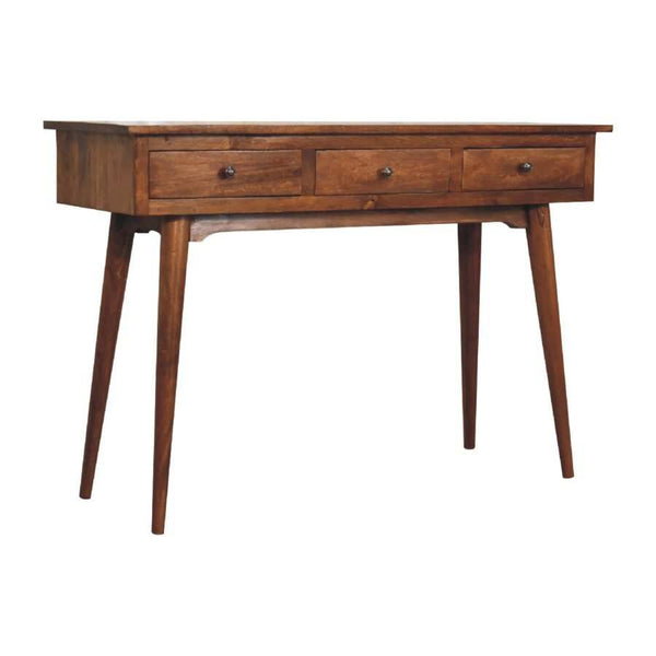 Large 3 Drawer Chestnut Console - My Store