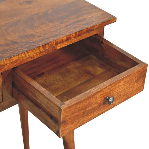 Large 3 Drawer Chestnut Console - My Store