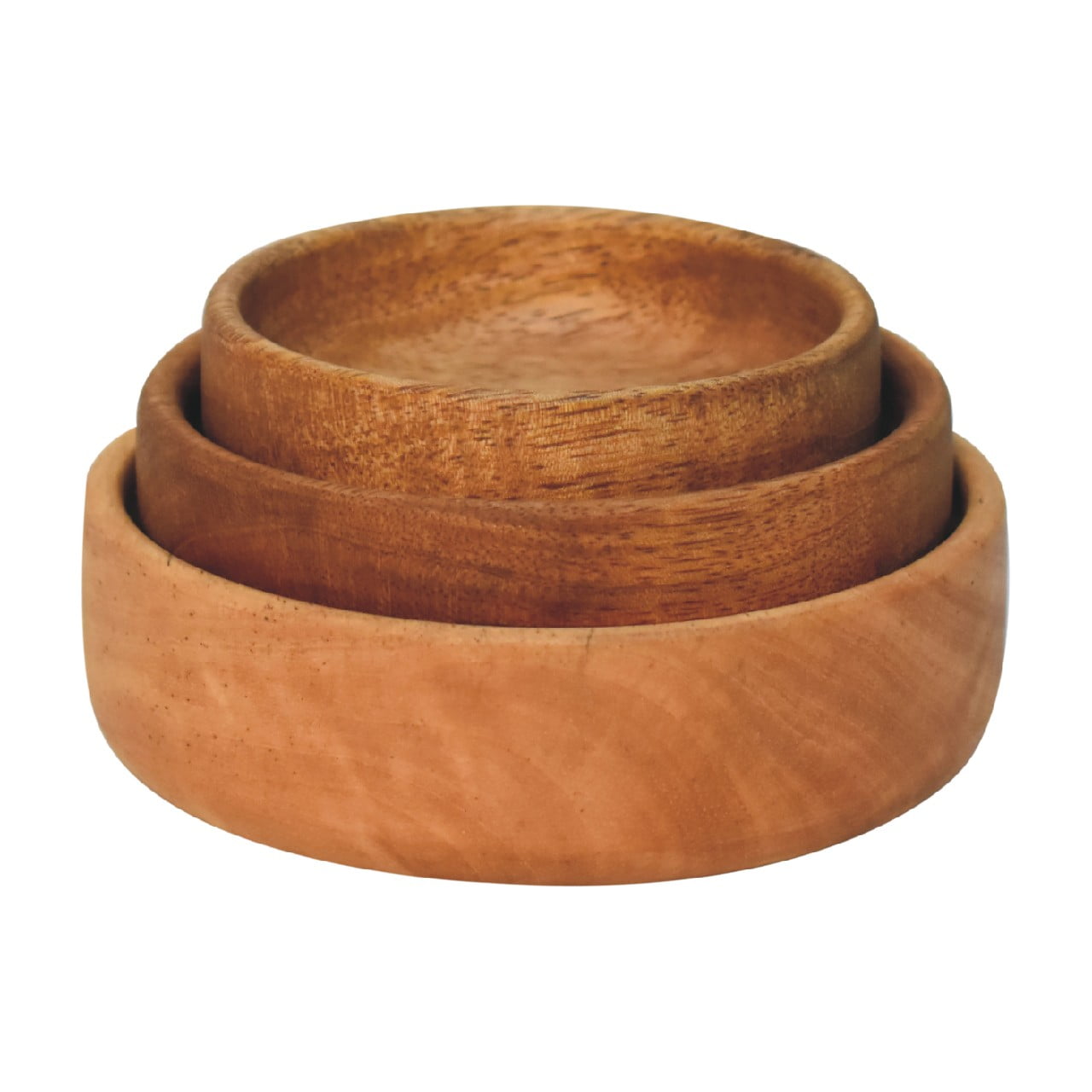 Solid Wood Fruit Bowl Set 3