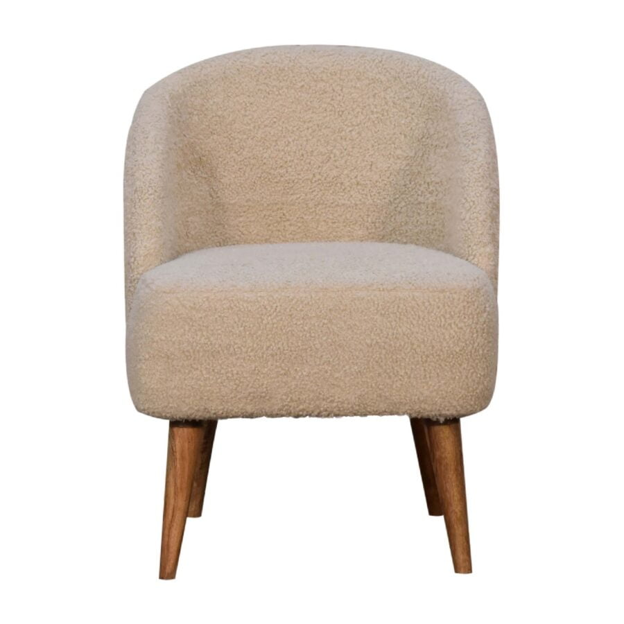 Cream Boucle Tub Chair - My Store