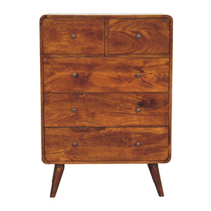 2 over 3 Curved Chestnut Chest - My Store