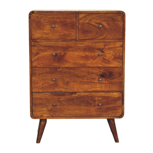 2 over 3 Curved Chestnut Chest - My Store