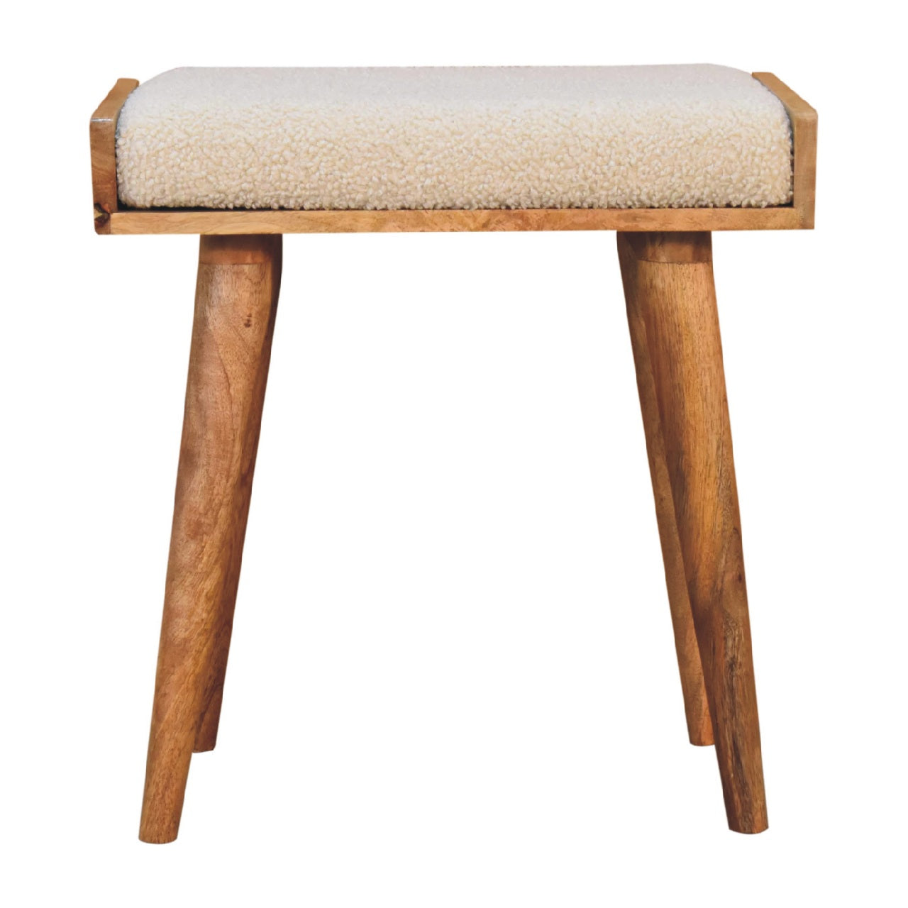 Boucle Tray Style Footstool
