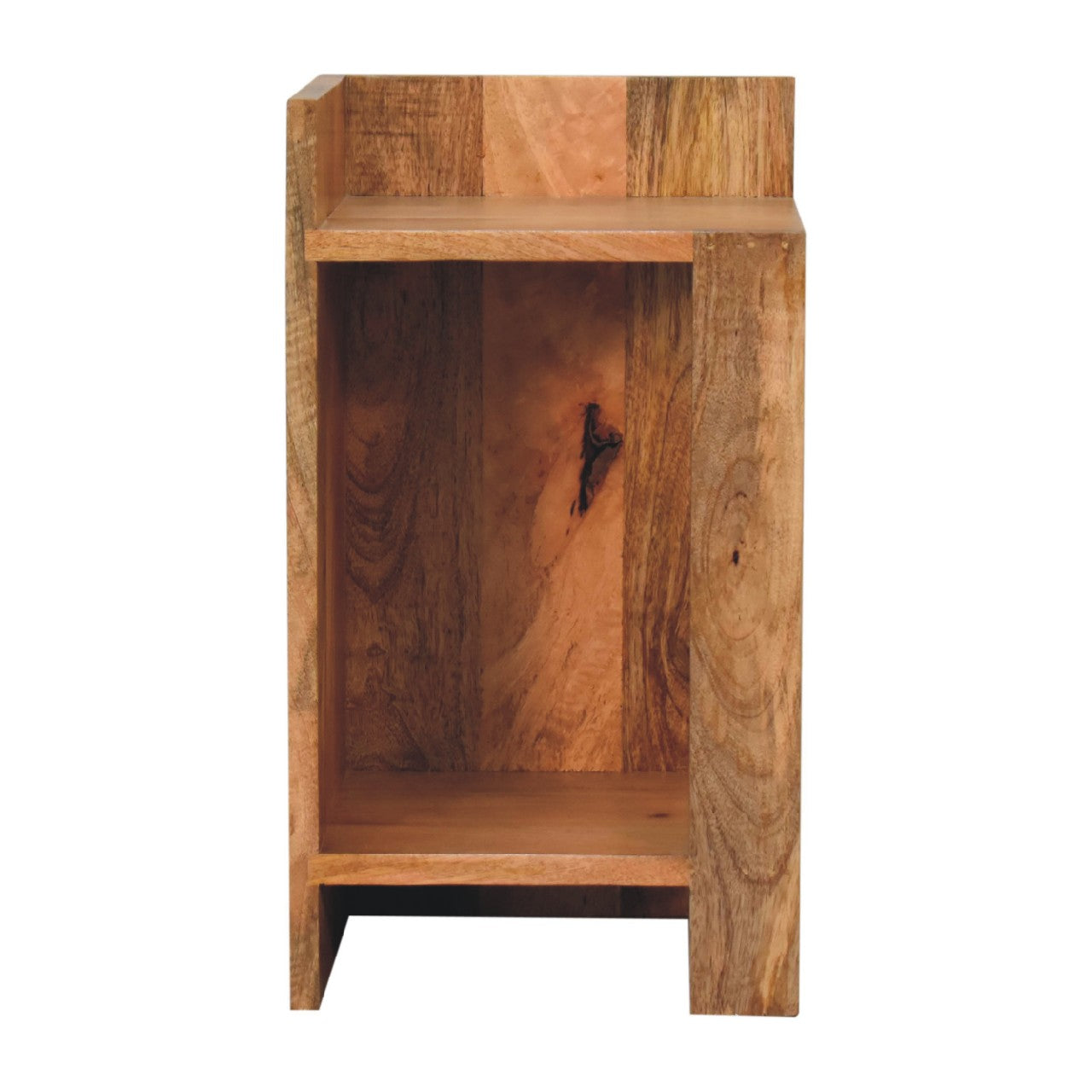 Oak ish Box Bedside