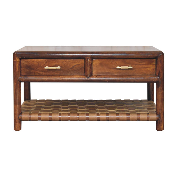 Regency Woven Console Table with 4 drawers - My Store