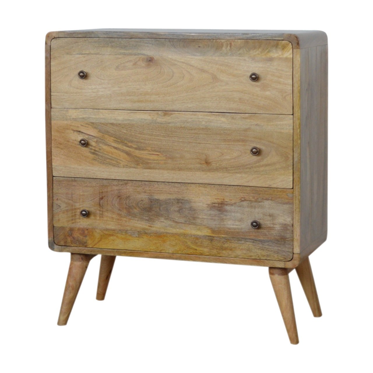 Curved Oak ish Chest