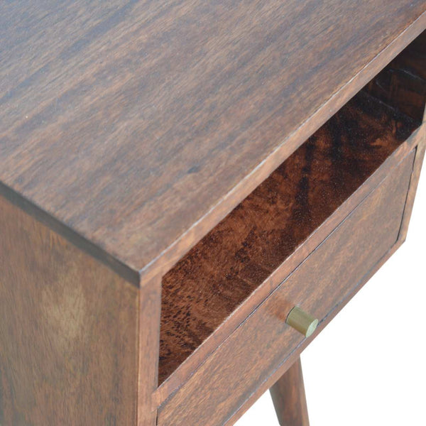 Scandinavian style mango wood bedside table