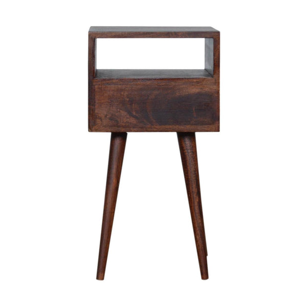 Mini cherry bedside table in solid mango wood