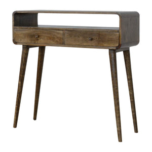 Modern curved console table for hallway or living room