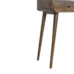 Curved Grey Wash Console Table | Solid Mango Wood