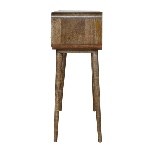 Curved Grey Wash Console Table | Solid Mango Wood