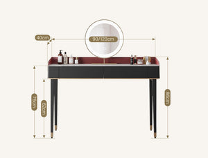 Ivoree Dressing Table with Drawers & LED Mirror