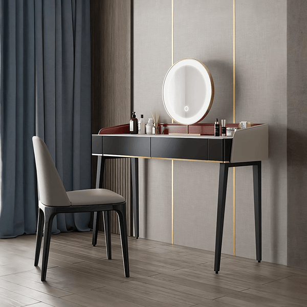 Ivoree Dressing Table with Drawers & LED Mirror